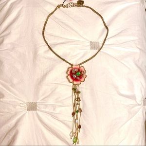 BETSEY JOHNSON - NWT Flat Out Floral Enamel Flower w/Gems